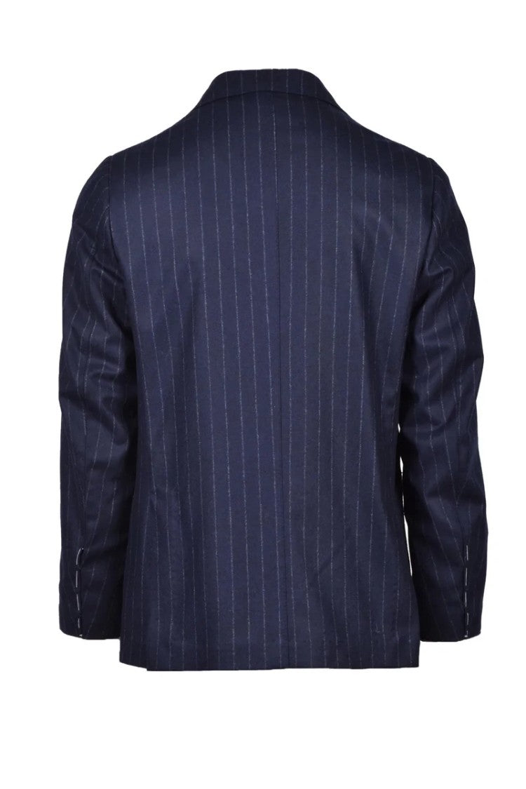 Luigi Borrelli Napoli Virgin Wool Jacket - Blue