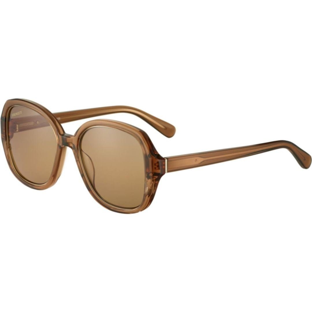 Serengeti Hayworth Translucent Brown Rounded Square Sunglasses