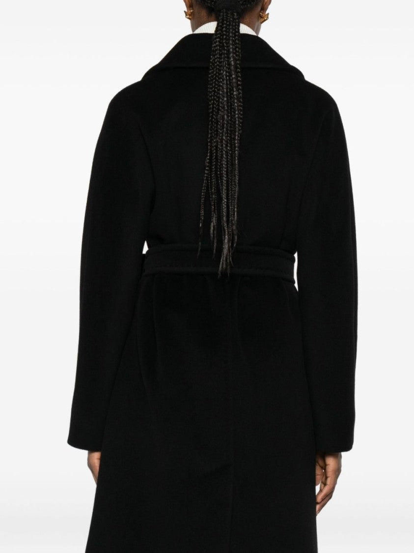 Max Mara Elegant Black Wool Coat With Classic Lapel