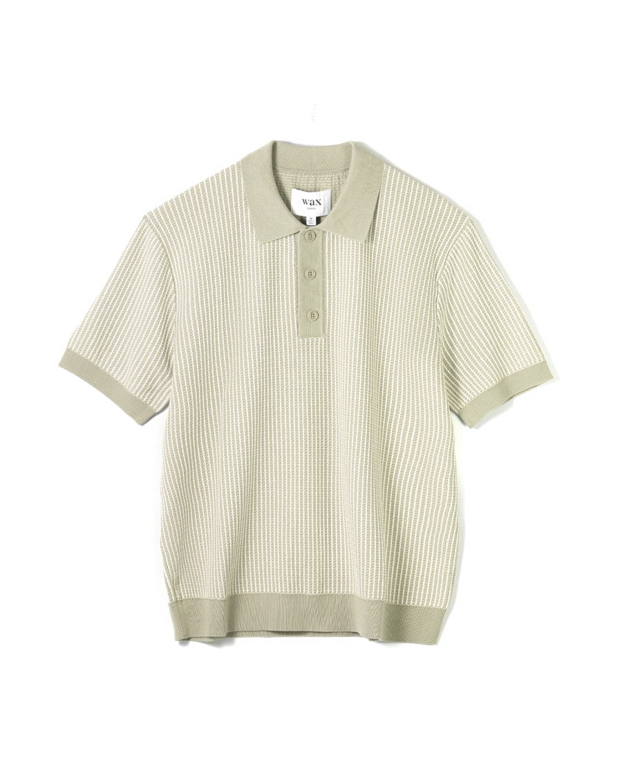 Wax London Relaxed Fit Polo With Two-Tone Ladder Stitch Design