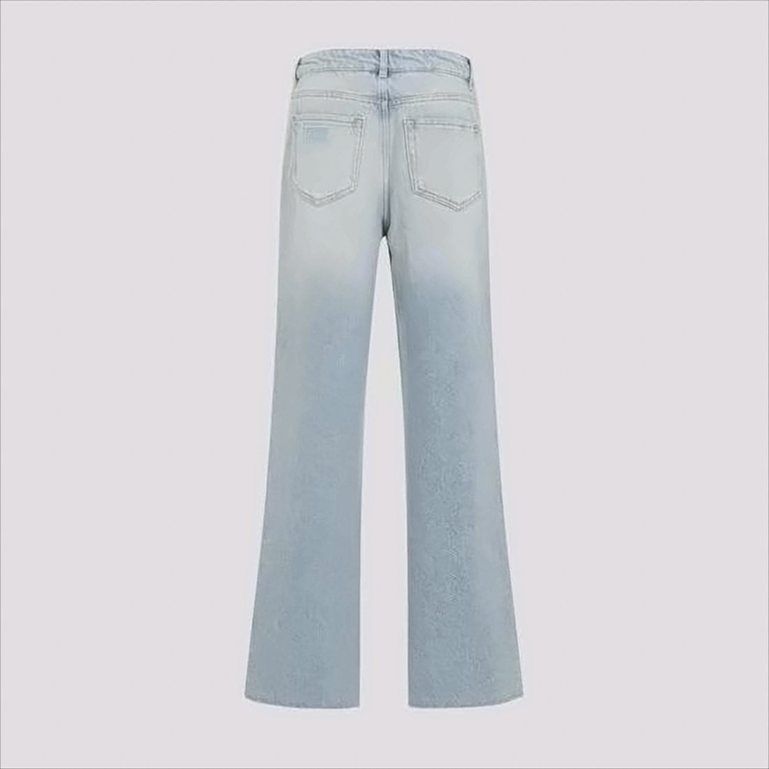 Ganni Light Wash Wide-Leg Denim Pants With Vintage Appeal