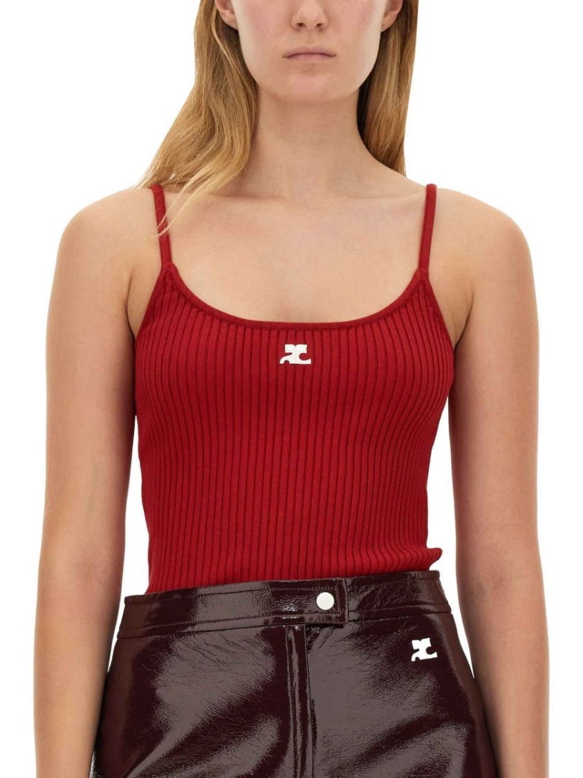 Courrèges "Reedition" Knit Tank Top
