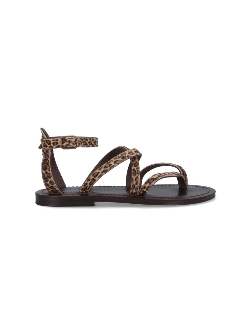 K Jacques St Tropez Epicure' Flip Flops – Leopard Print