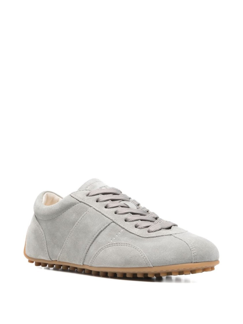 Tod's Low-Profile Suede Sneakers With Textured Rubber Sole