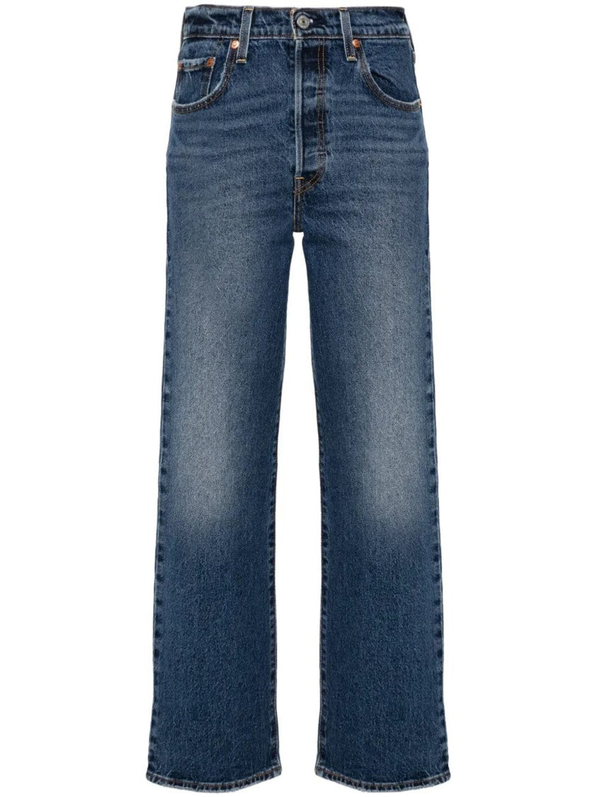 Levi's Ribcage Straight Ankle Raw Edge Jeans