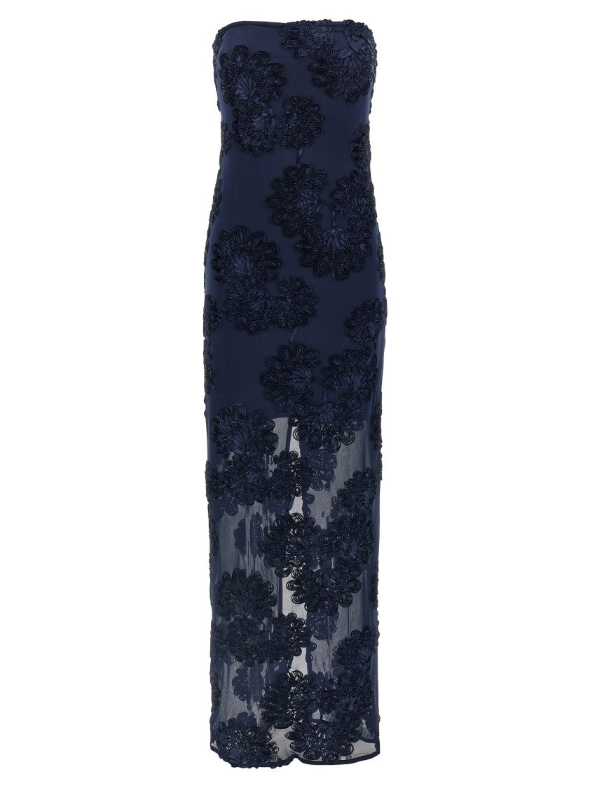 Rotate Birger Christensen '3D Mesh Maxi' Dress