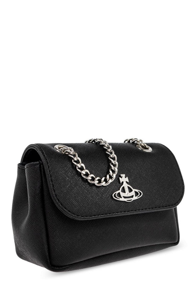 Vivienne Westwood Compact Black Wallet With Smooth Finish And Minimalist Design