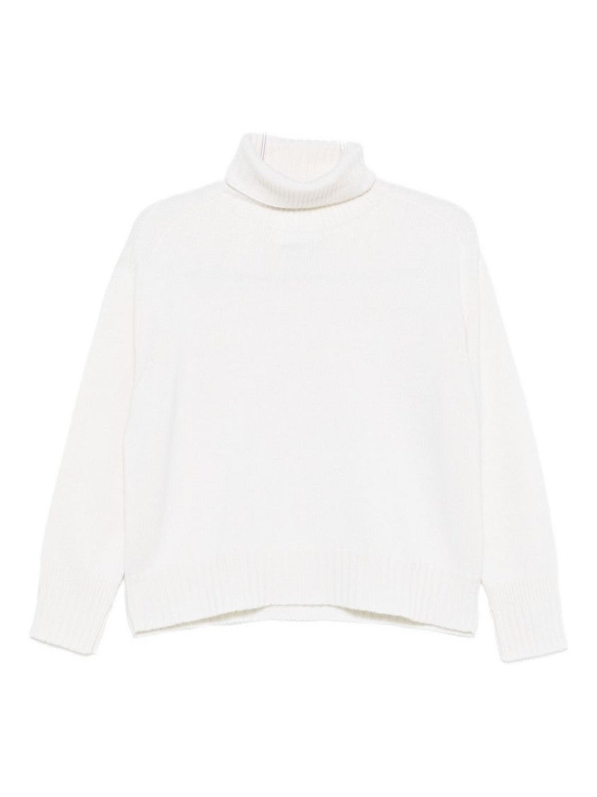 Vanisé Cream Knit Sweater With Turtleneck
