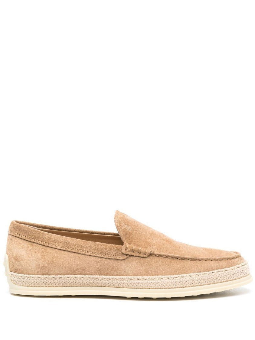 Tod's Suede Slip-On Sandals With Rubber Sole