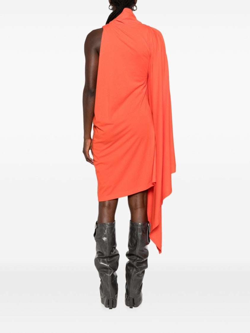 Balenciaga Draped Midi Asymmetric Dress