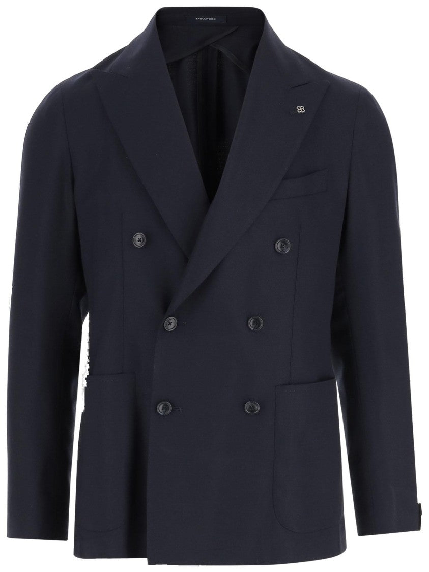 Tagliatore Double-Breasted Stretch Wool Jacket