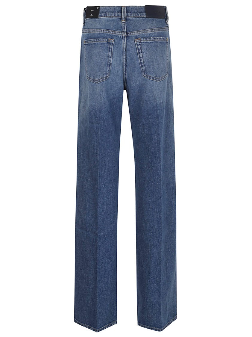 7 For All Mankind High-Waisted Wide-Flared Jeans