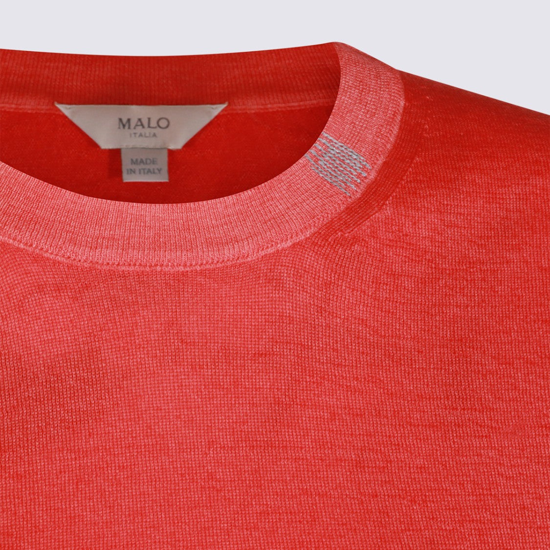 Malo Fitted Short-Sleeve Sweater With Ribbed Detailing