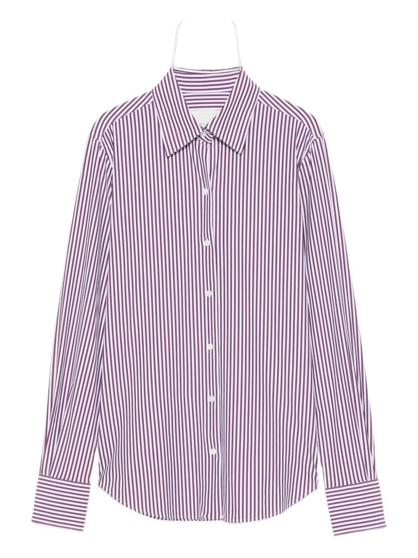 Xacus Vertical Striped Red And White Button-Down Shirt