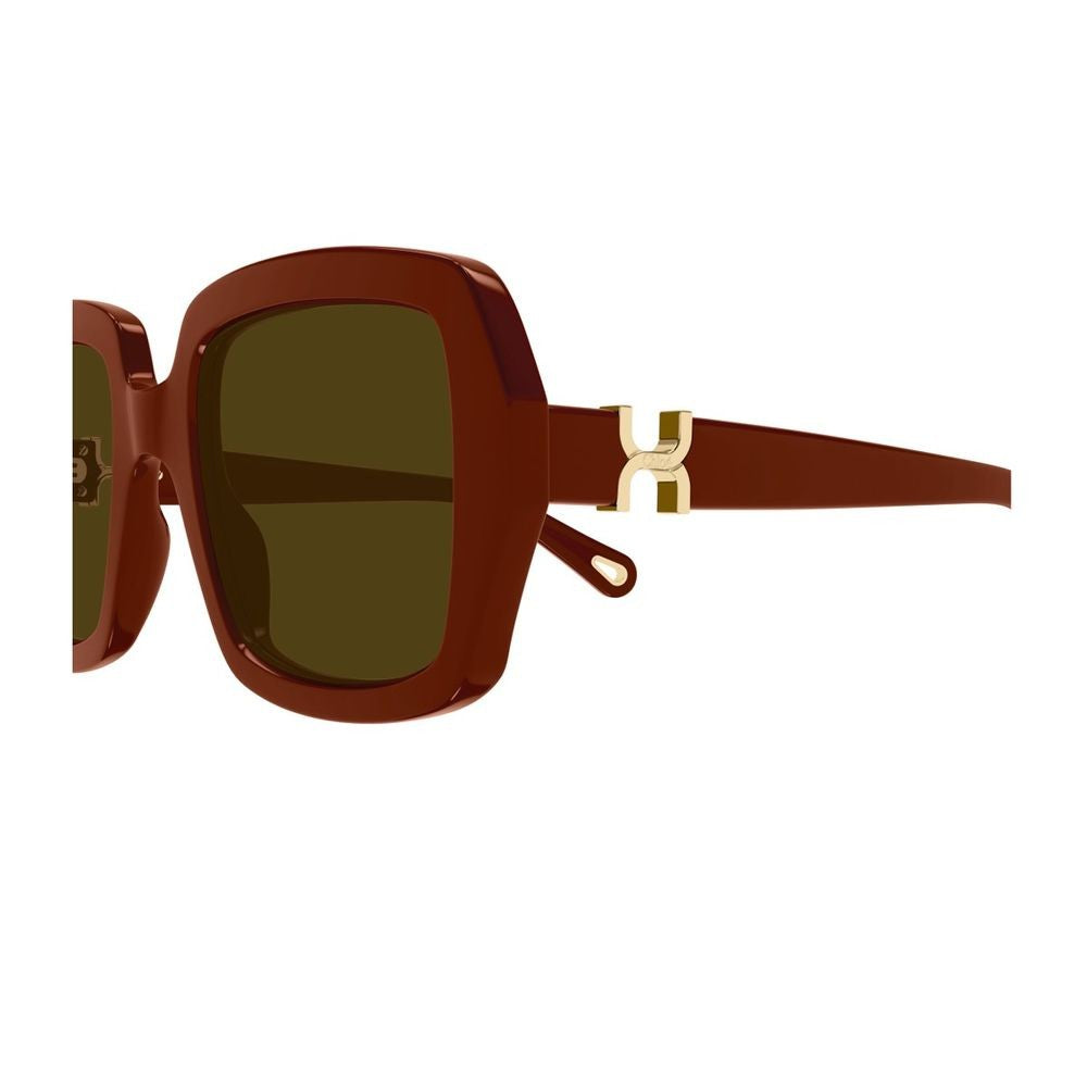 Chloé Ch0301s Marcie-Linea Chloé Oversized Terracotta Red Acetate Sunglasses