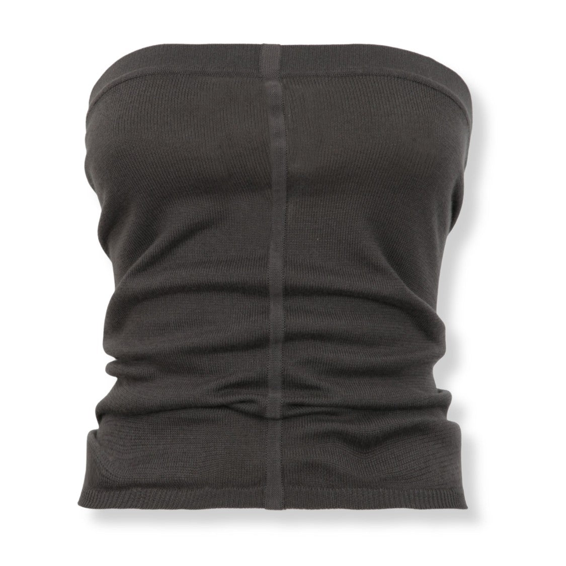 Rick Owens Knit Fitted Top With Classic Round Neckline