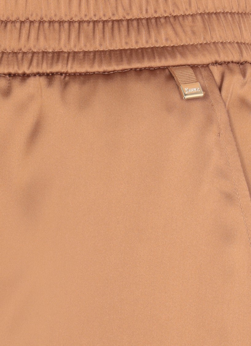 Herno Relaxed-Fit Brown Satin Pants