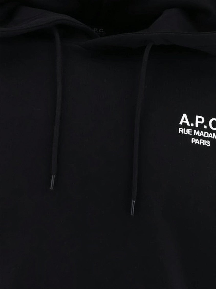 A.P.C. Black Hoodie With Drawstring