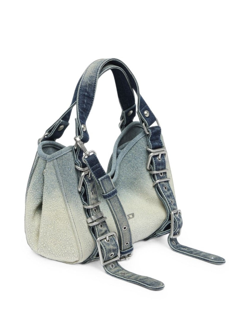 Diesel Gradient Design Handbag With Dual Handles And Decorative Straps