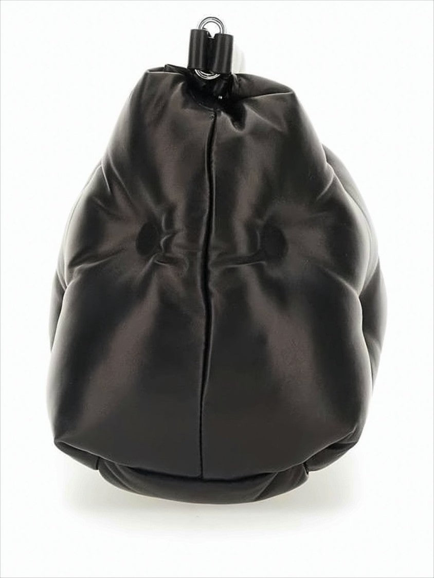 Maison Margiela Tufted Leather Tote Bag With Adjustable Strap And Structured Handle