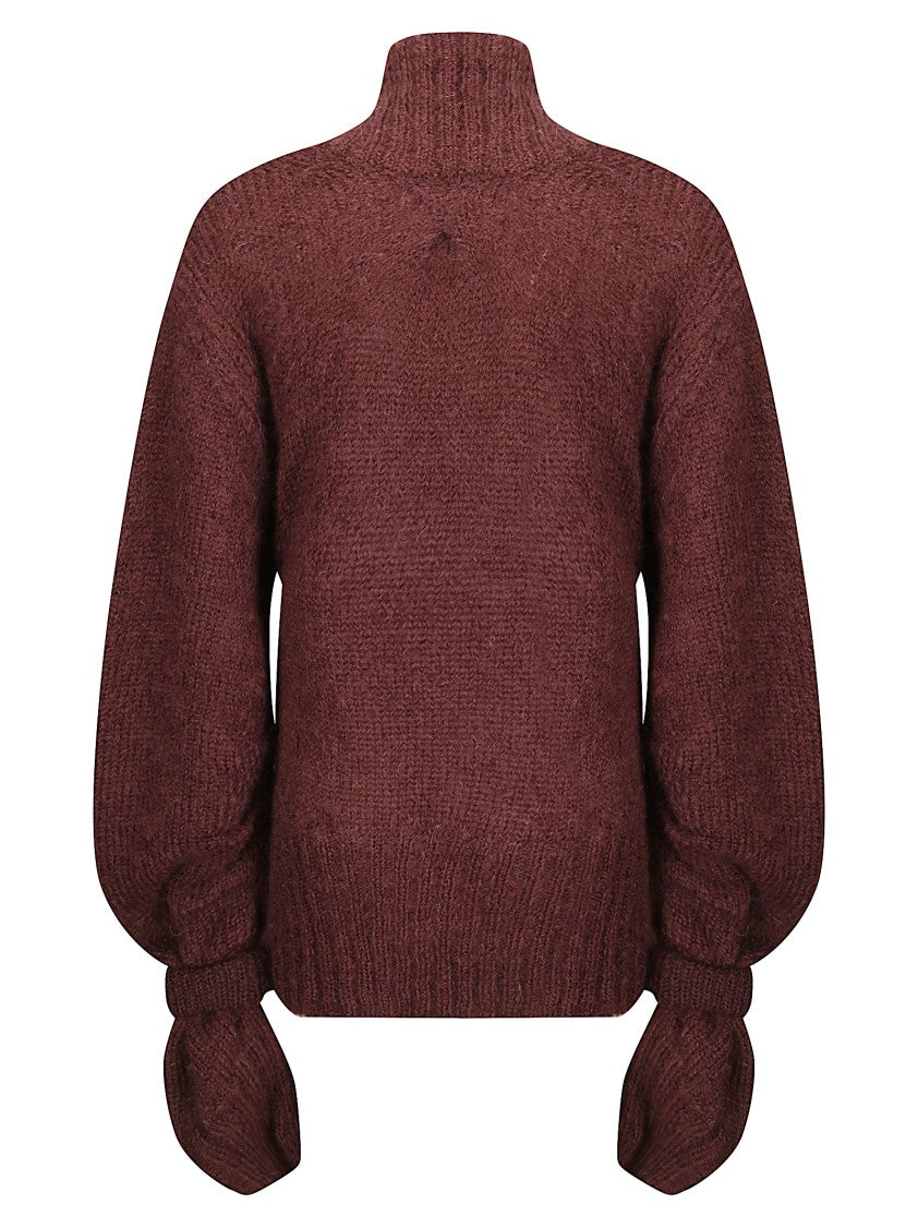 Dries Van Noten Oversized Mohair Wool Cardigan With Wide Collar And Side Ties