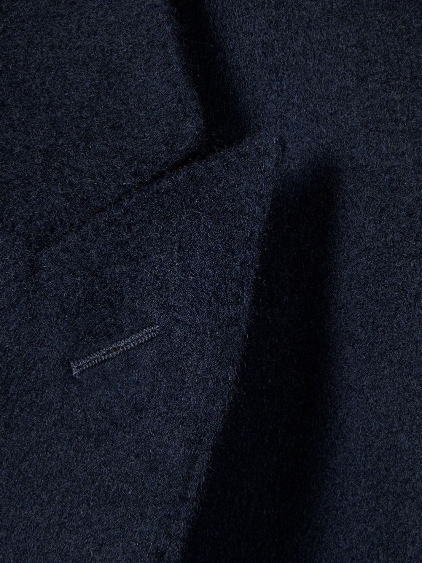 Gucci Dark Blue Double-Breasted Cashmere Coat