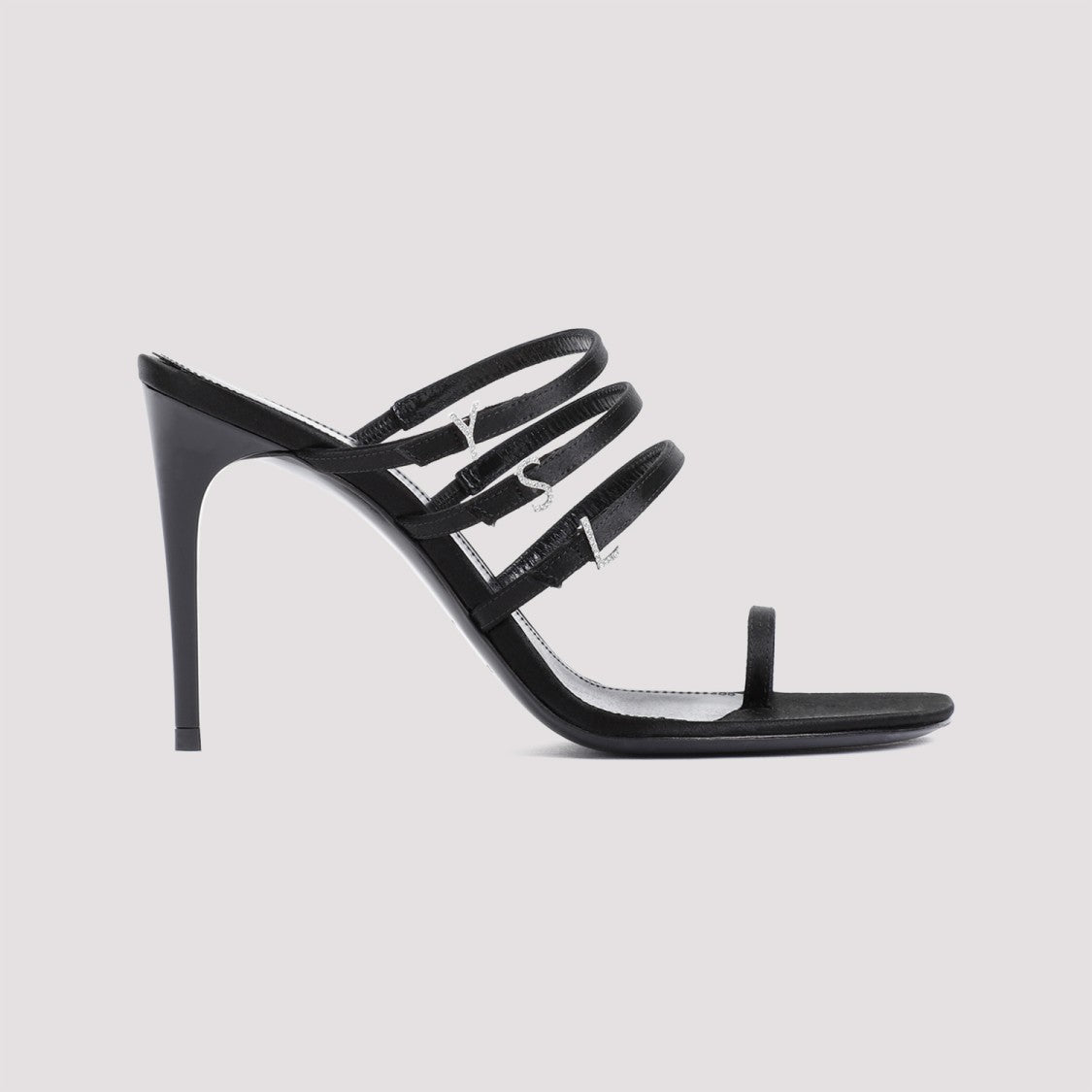 Saint Laurent Jerry 95 Black Textile Sandals