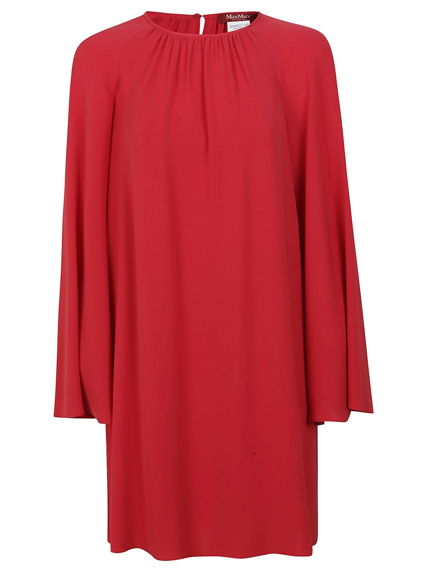 Max Mara Relaxed Silhouette Mini Dress With Flowing Sleeves