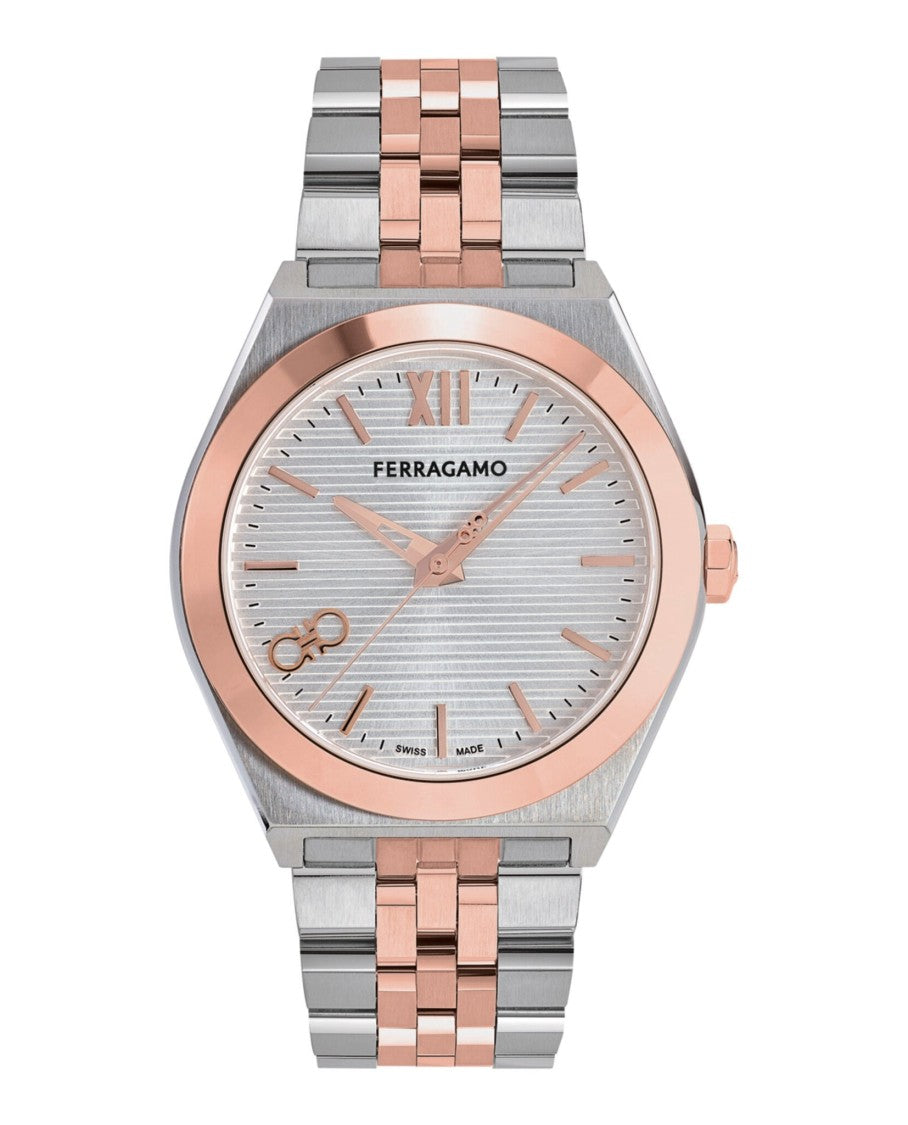 Ferragamo Swiss-Made Quartz Vega New Bracelet Watch With Guilloche Dial
