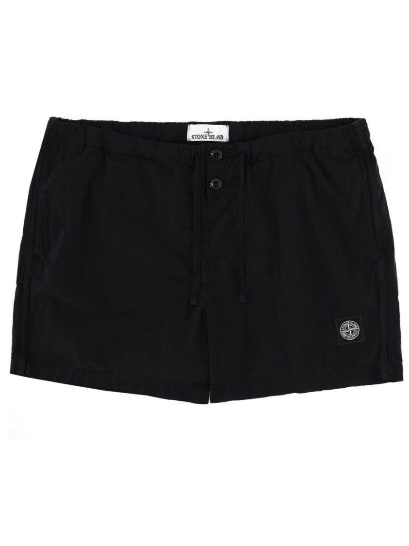 Stone Island Logo Patch Polyamide Swim Shorts