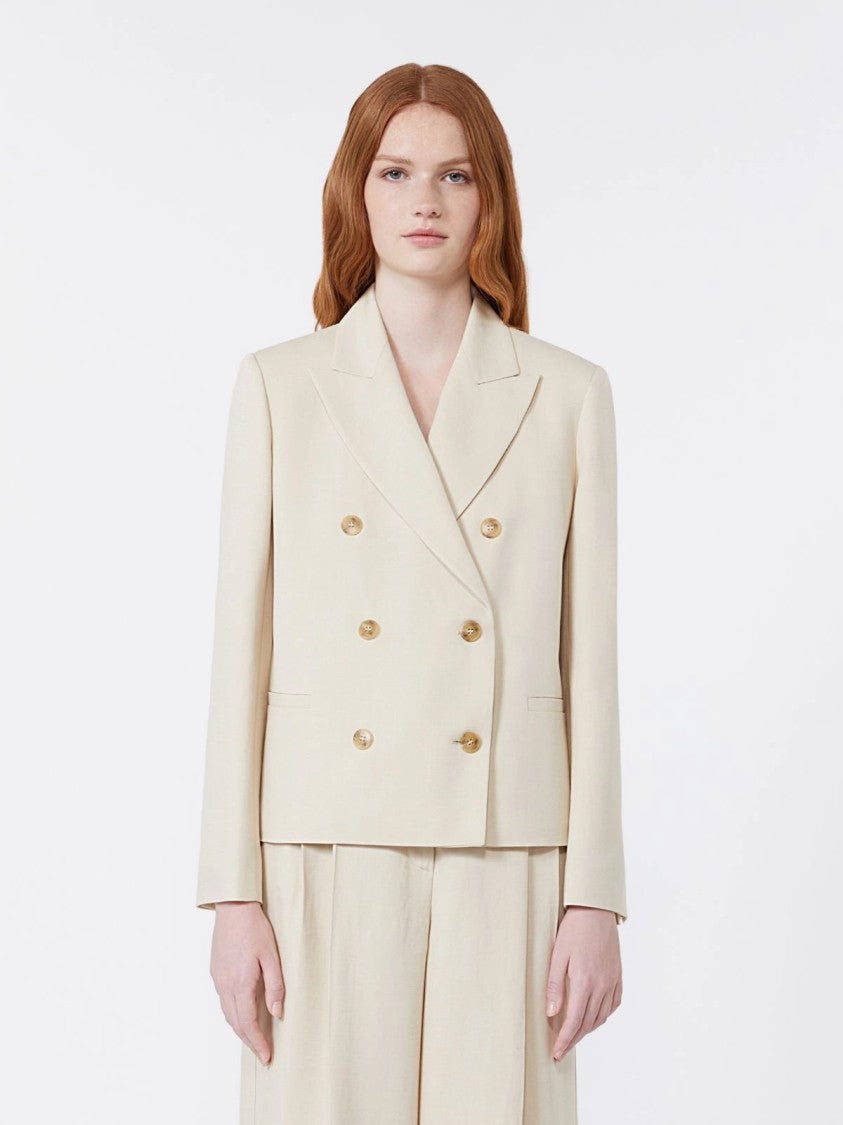 Max Mara Tailored Double-Breasted Blazer With Wide Lapels