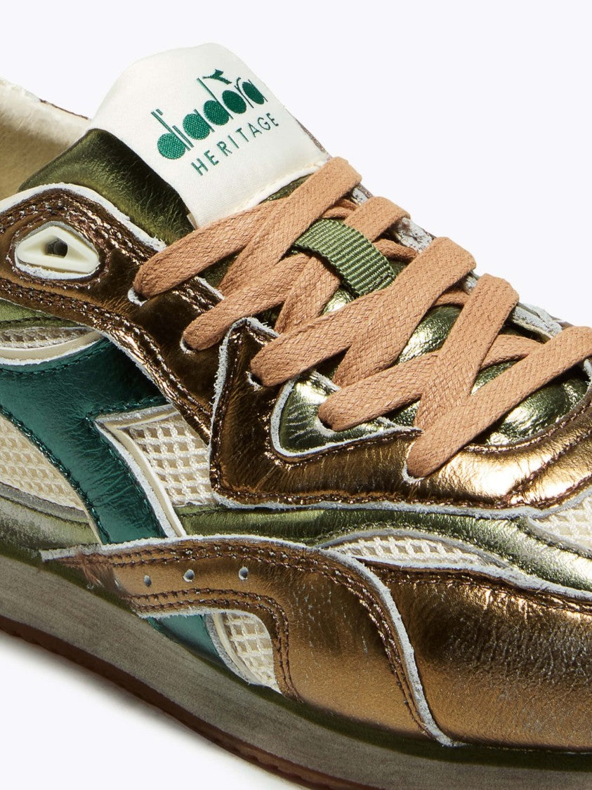 Diadora Retrospective Metallic Overlay Low-Profile Sneakers