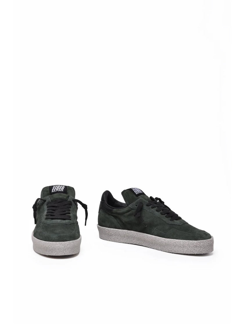 Akman Forest Green Suede Classic Sneakers