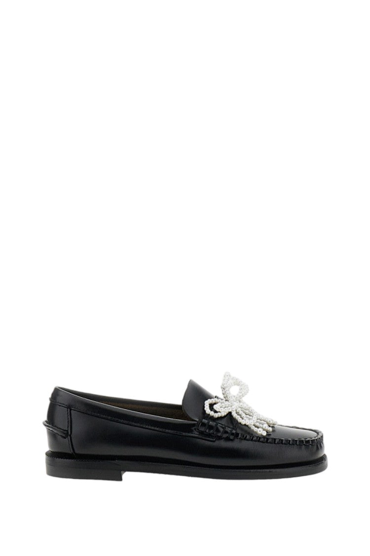 Sebago Black Dan Pearls Leather Loafers