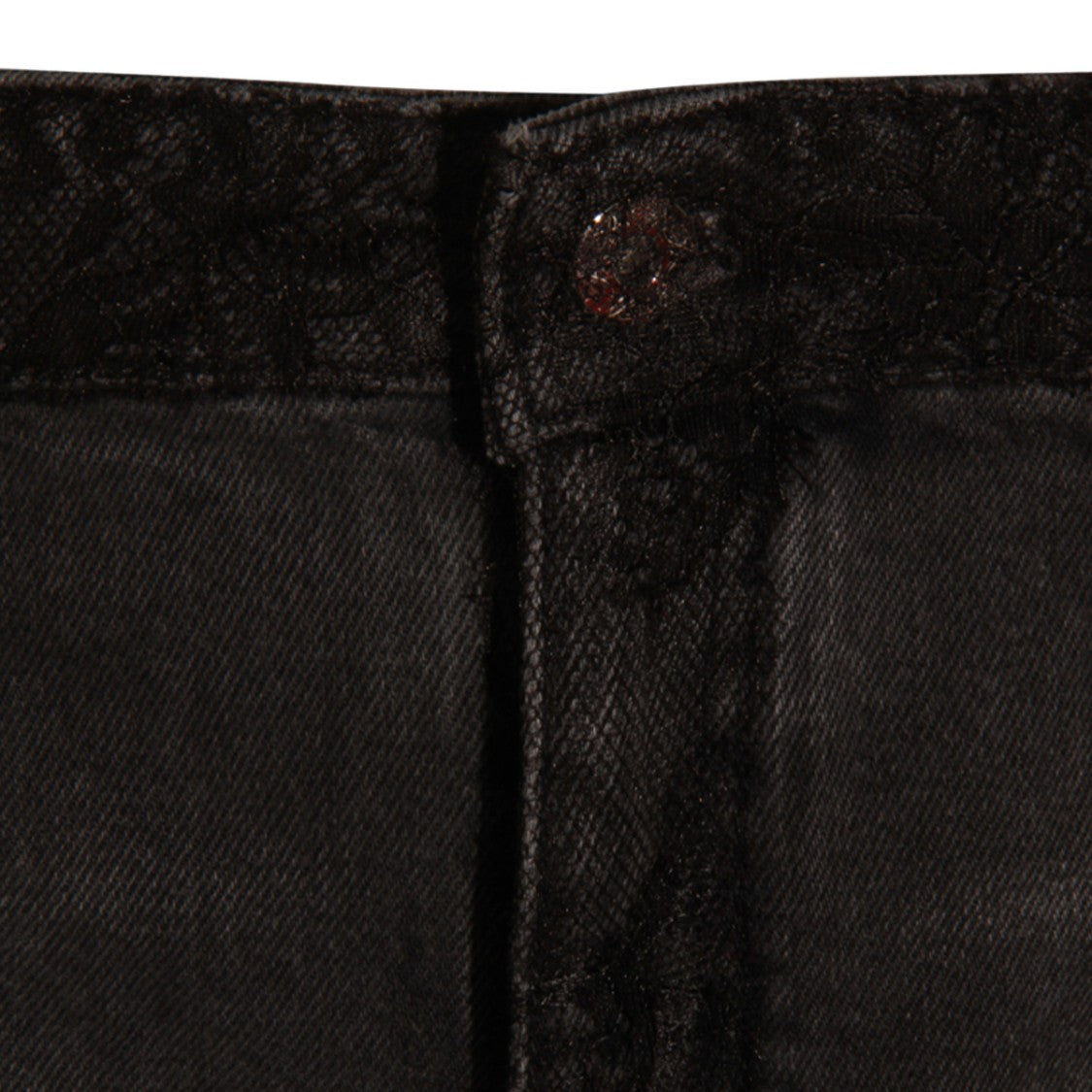 Blumarine Wide-Leg Jeans With Lace Overlay