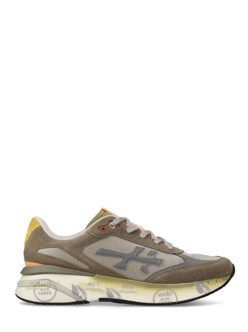 Premiata Layered Design Sneakers With Mesh