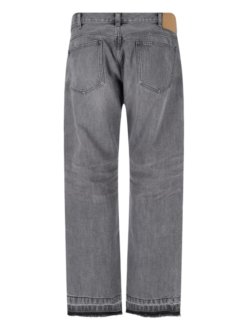 Céline "Wesley" Straight-Leg Jeans Gray