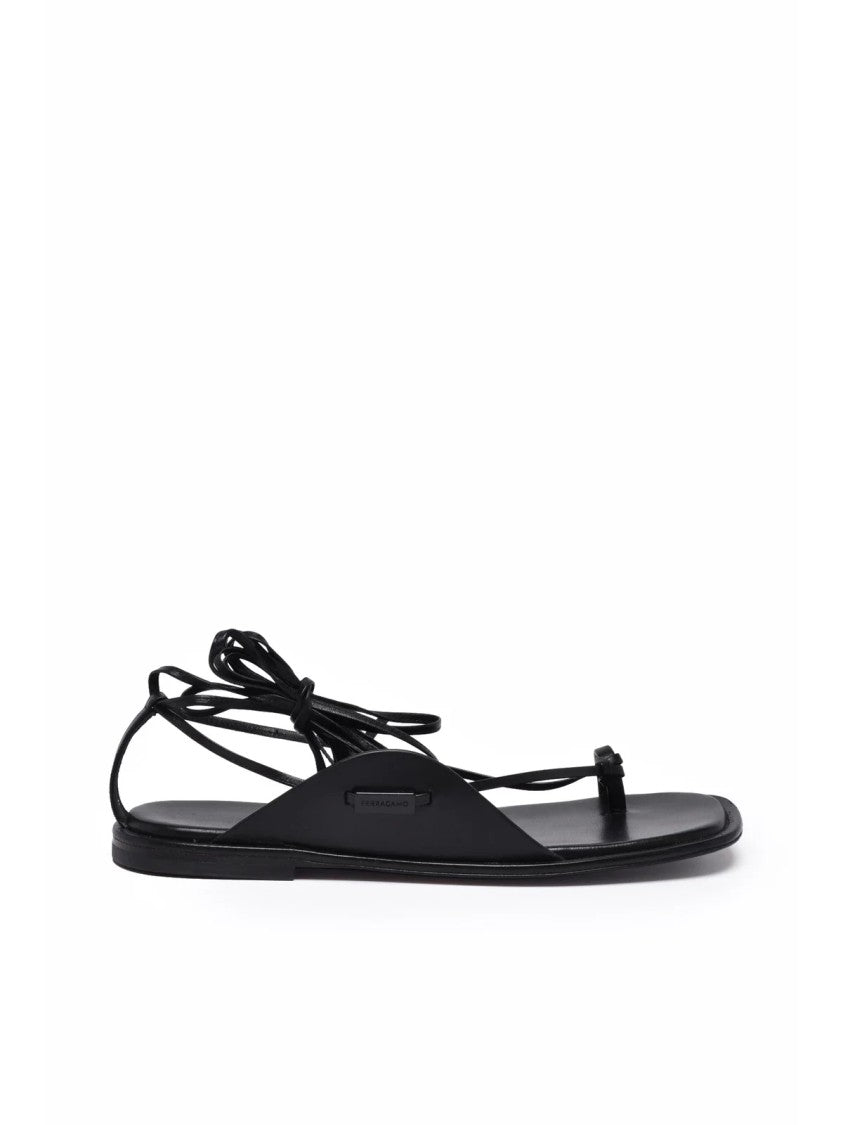 Ferragamo Agena Flip-Flop Sandals - Black