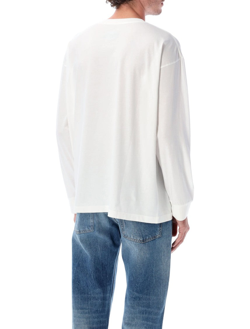 Mm6 By Maison Margiela Minimalistic Long Sleeve T-Shirt With Tag Detail