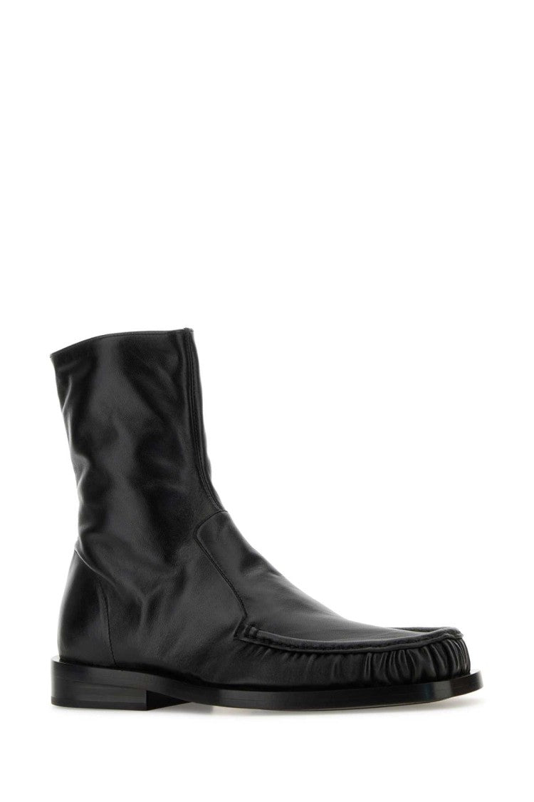 Jil Sander Black Leather Ankle Boots