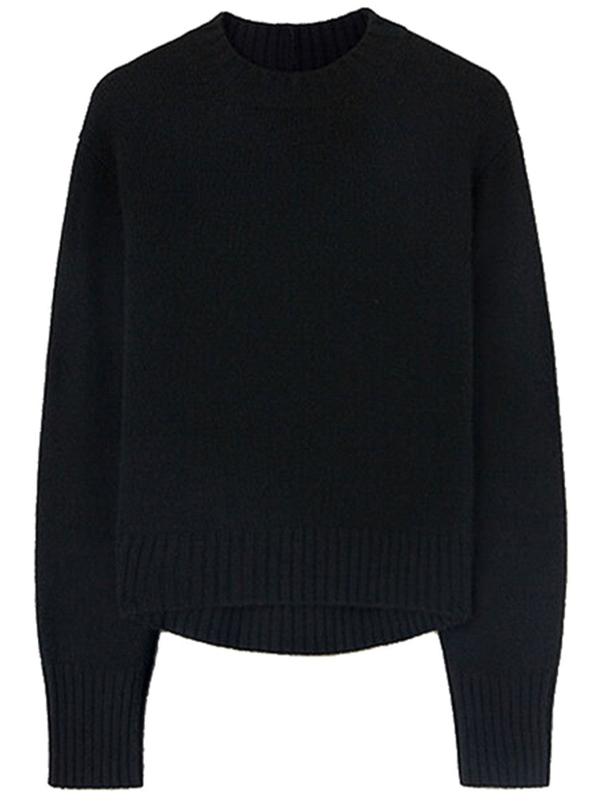 Jil Sander Black Cashmere Crew Neck Sweater