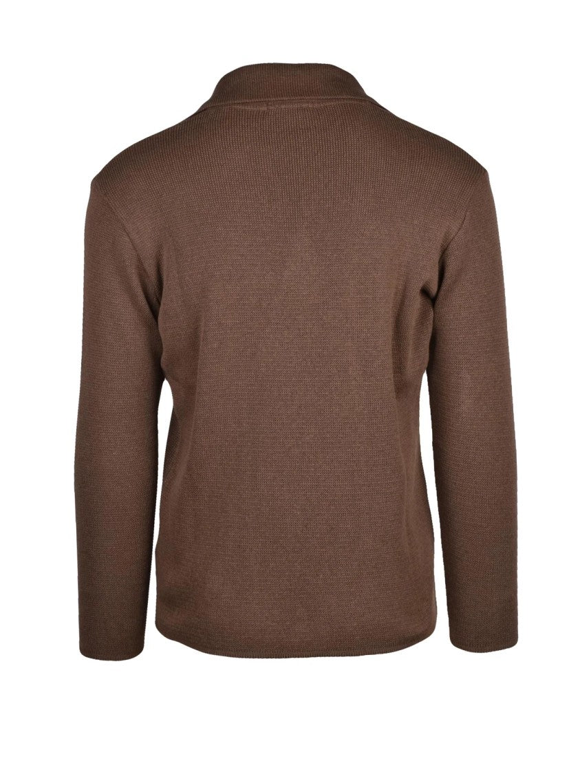 Daniele Alessandrini Textured Knit Blazer With Double-Breasted Closure