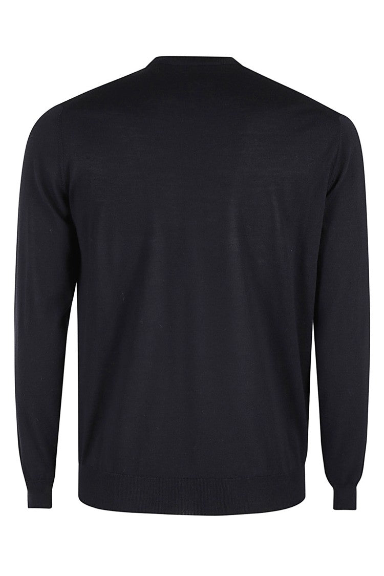 Filippo De Laurentiis Blue Merino Crewneck Sweater