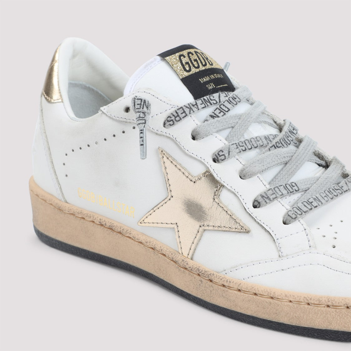 Golden Goose Milk White Cow Leather Ballstar Sneakers