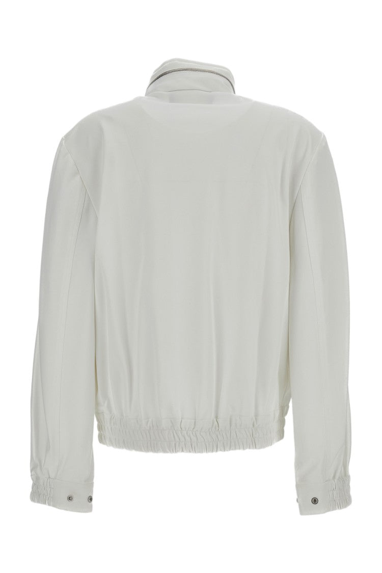 Irie' White Hooded Zip-Up Cropped Jacket