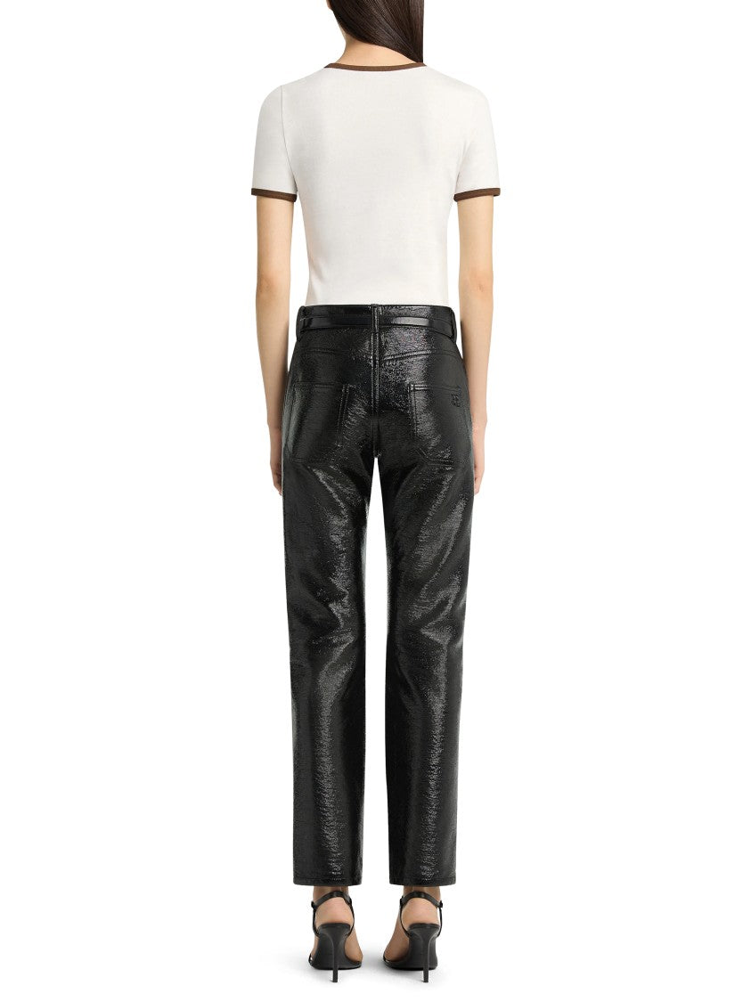 Courrèges Signature Contrast Trim Fitted T-Shirt