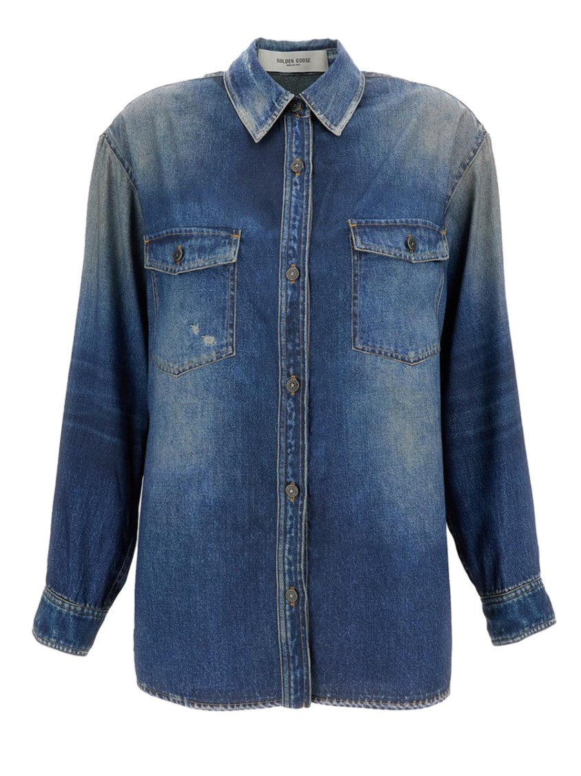 Golden Goose Neutrals Patty Denim Appearance Shirt
