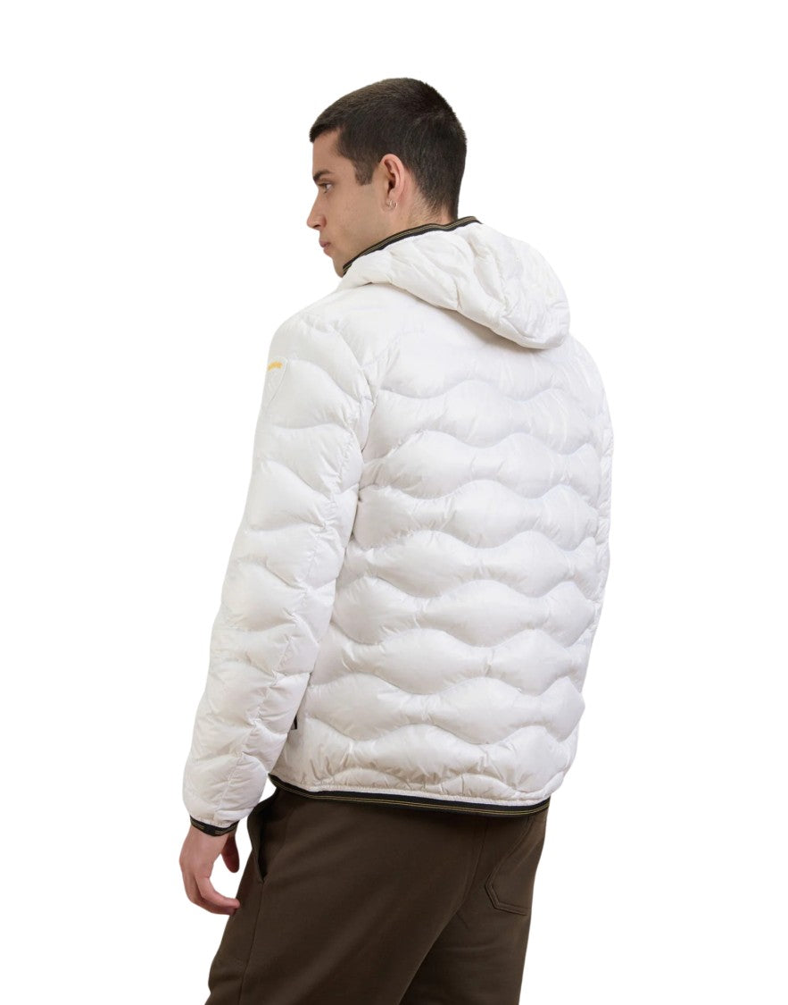 Blauer White Wave Quilted Hooded Polyamide Down Jacket