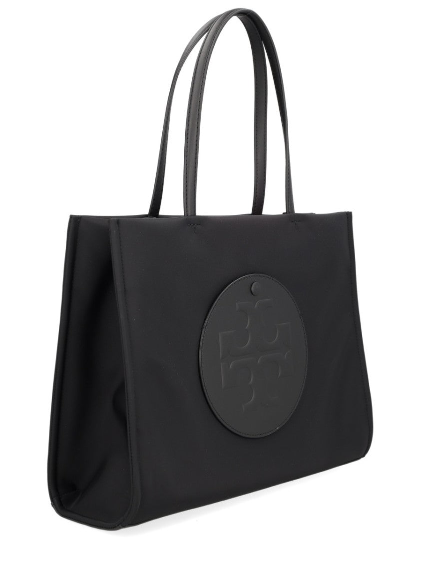 Tory Burch Neutral Ella Small Logo Patch Tote Bag