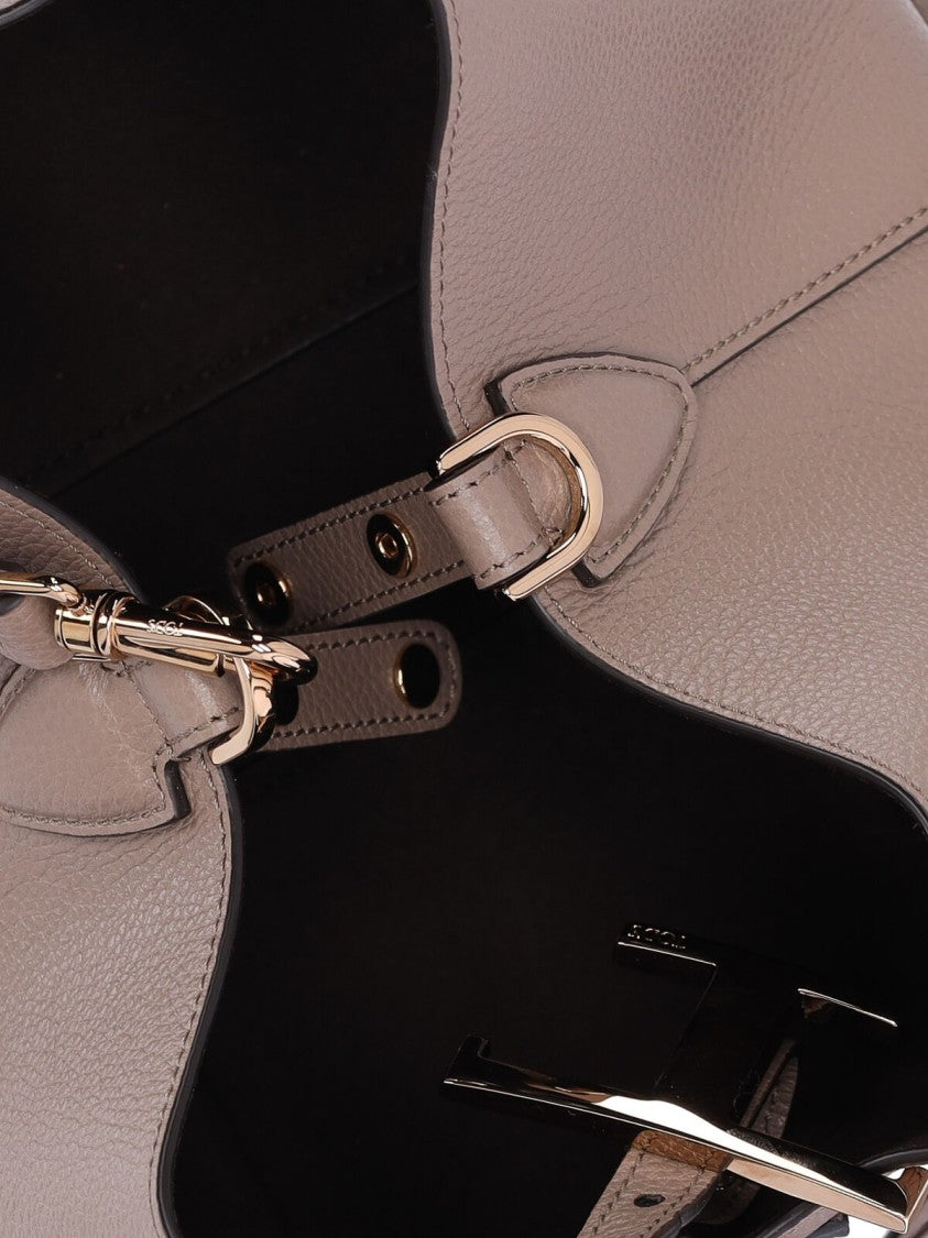 Tod's Mini Bag In Taupe Calfskin
